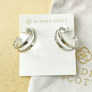NEW Kendra Scott Silver Zorte Double Hoop Earrings